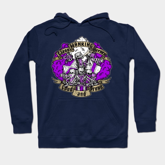 LOUD AND PROUD! (purple and white edition) ULTRAS Hoodie by boozecruisecrew